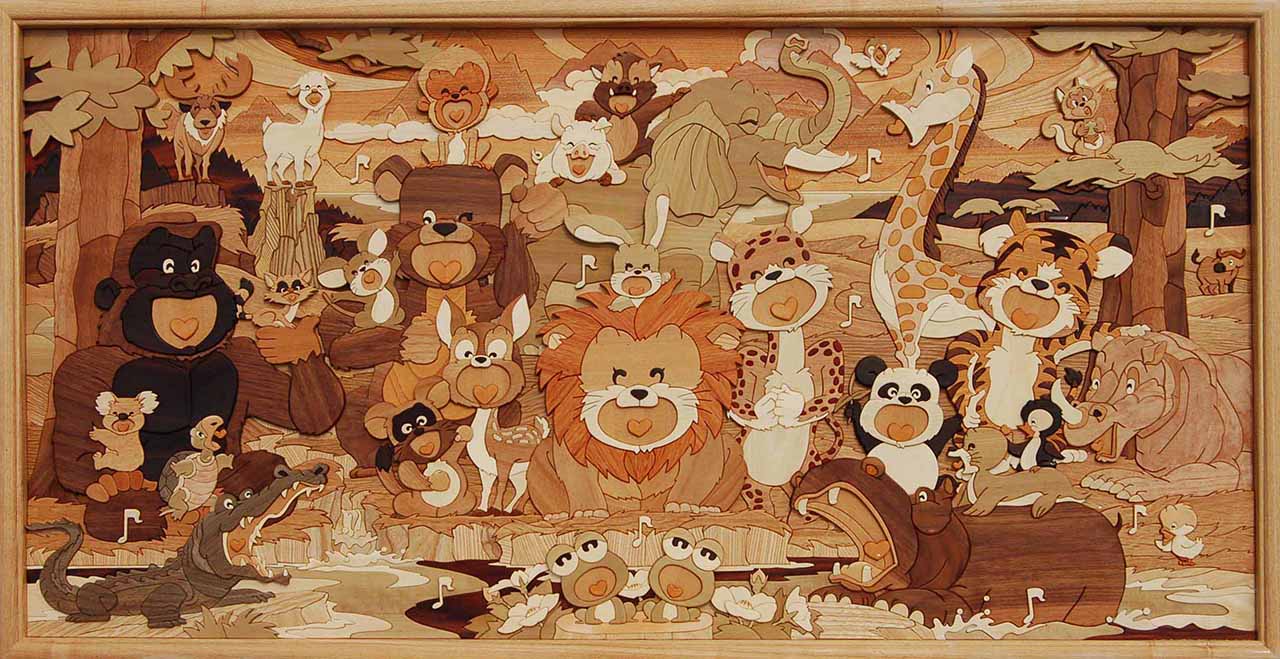 木壁画・サイズの大きな作品の紹介 – あさのたかを／タイルアートと木 